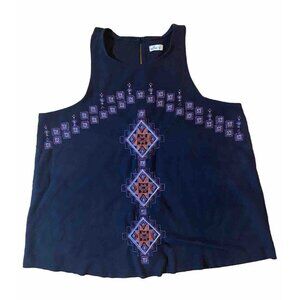 Hollister Embroidered Tank Women’s Top Aztec Western Nashville Microfiber Feel S